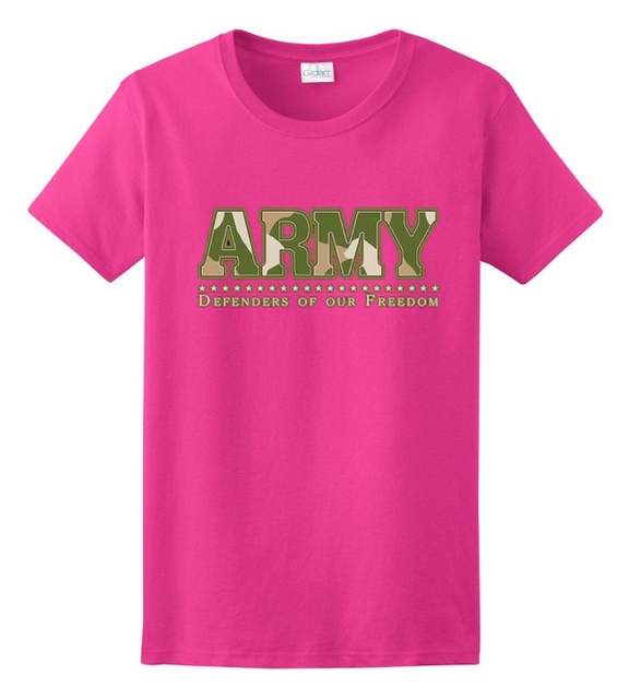 ARMY DEFENDERS T-SHIRTs Pink color XXL