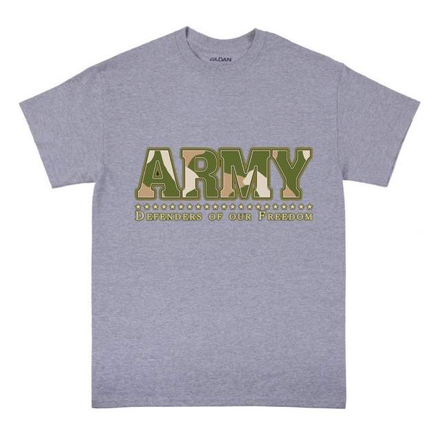 ARMY DEFENDERS T-SHIRTs Sports Gray color