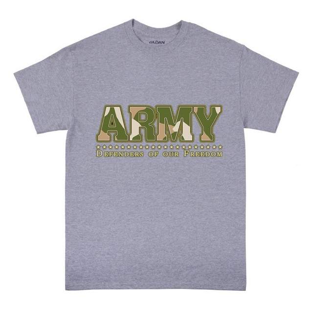 ARMY DEFENDERS T-SHIRTS Sports Gray color