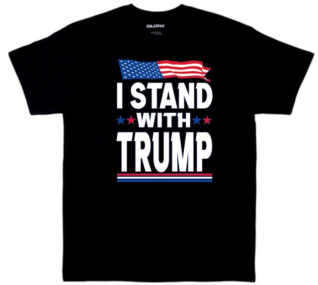 I STAND WITH TRUMP Black Color T-SHIRTs