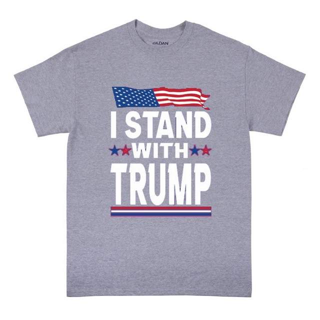 I STAND WITH TRUMP T-SHIRTs Sport Gray Color