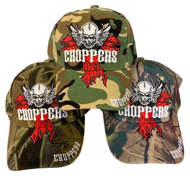 Wholesale Choppers Skull with Flame BASEBALL CAP/Hat
