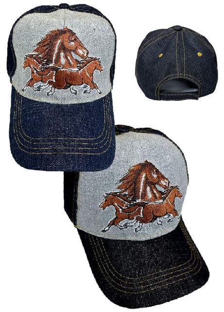 Wholesale 3 Horses Baseball Cap/HAT