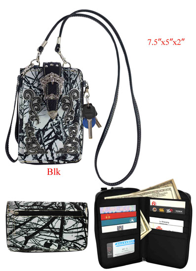 Wholesale CAMO Design Phone Wallet Black