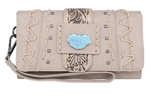 Montana West Tooled Collection WALLET Tan