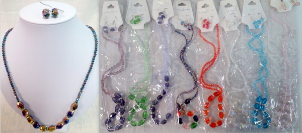 Wholesale Crystrale Jewelry Necklace & EARRING Set