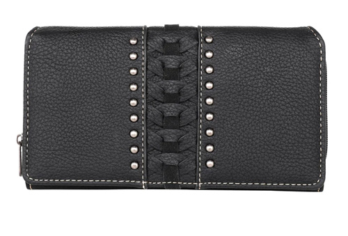 Montana West Whipstitch Collection WALLET Black
