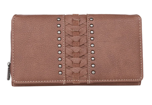 Montana West Whipstitch Collection WALLET Brown