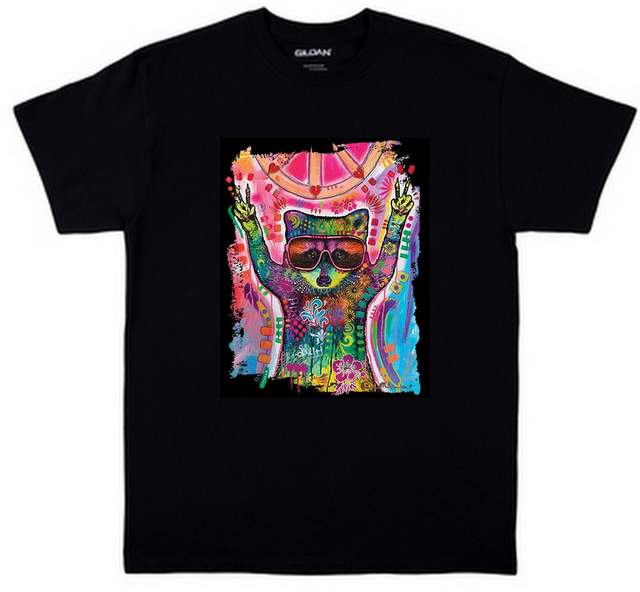 COSMIC TRASH PANDA T-shirt Black Color XXL