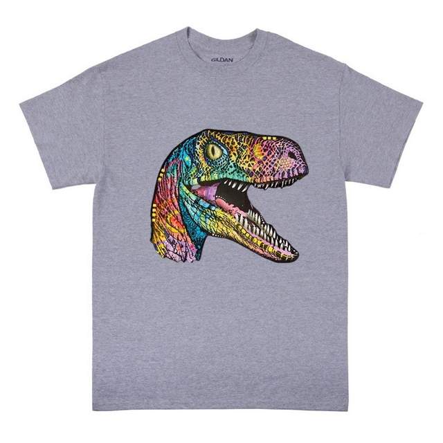 COLORFUL RAPTOR T-shirt Sports Gray Color