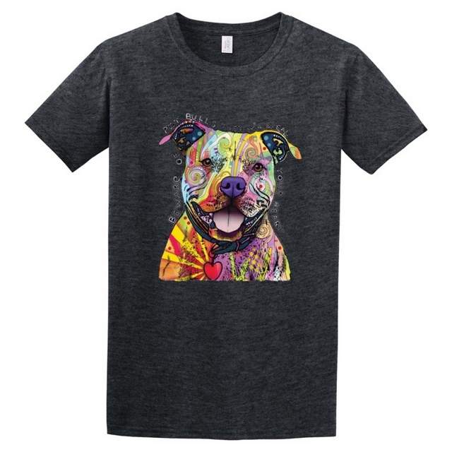Beware Of Pit Bulls T-shirt Dark Heather Color