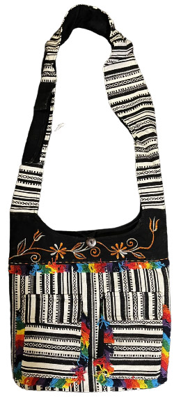 Wholesale Nepal Handmade Cotton Black White Pocket PURSES