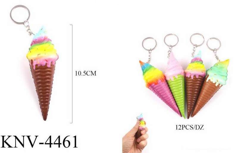 Wholesale Ice Cream Shape Squish Keychain