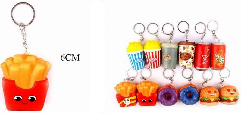 Wholesale Fast Food Squish KEYCHAIN