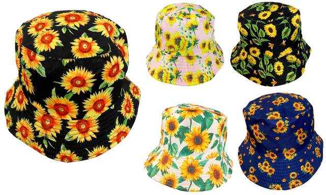 Wholesale Sunflower Style Bucket HAT