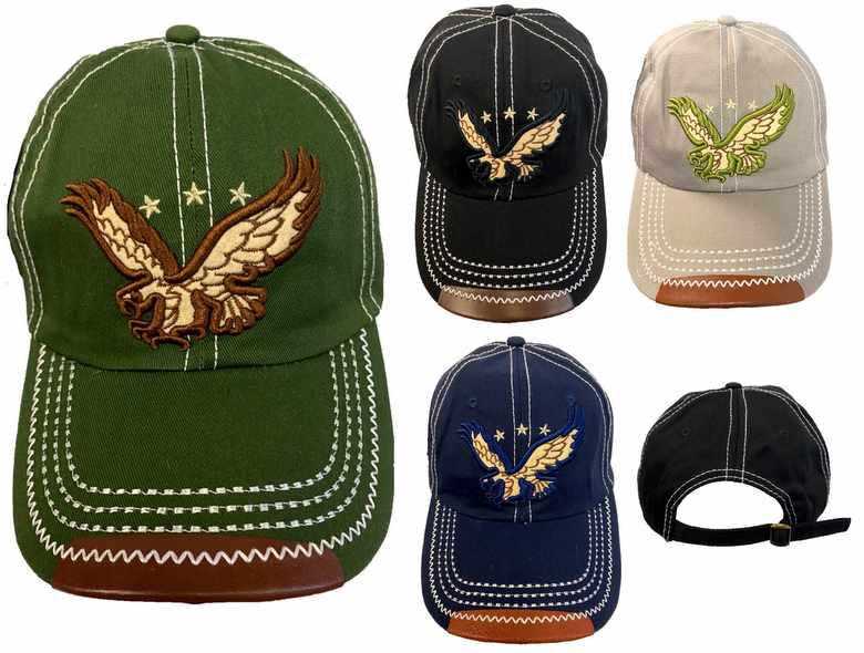 Wholesale Prewashed Cloth Flying Eagle HATS