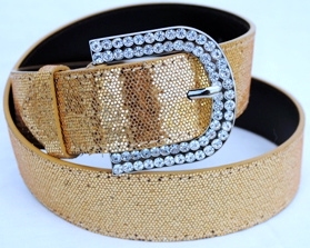 Wholesale Rhineston Buckle GOLD Spark Belt