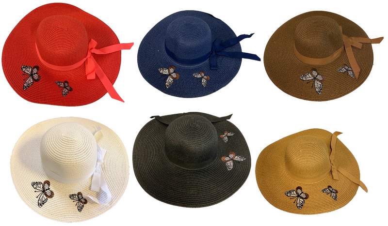 Wholesale Lady/woman Summer HAT with Butterfly