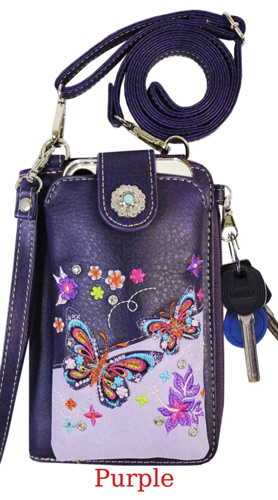 Wholesale Small Butterflies Flowers Phone Wallet