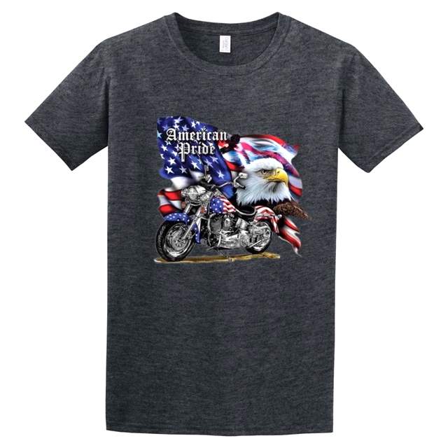 AMERICAN PRIDE Dark Heather color T-SHIRTs