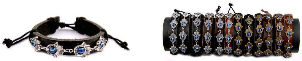 Wholesale Evil Eye Faux Leather Bracelet