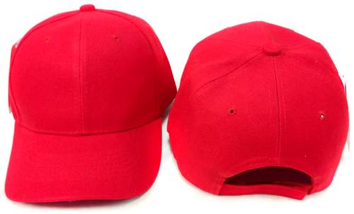 Wholesale Adjustable Baseball HAT Plain RED