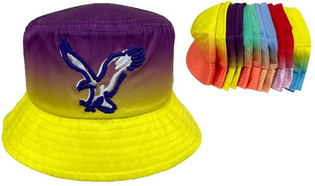 Wholesale Tie Dye Bucket HAT with Eagle Design