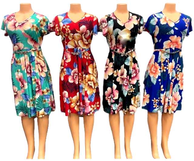 Wholesale Big Flower Print Sun DRESS