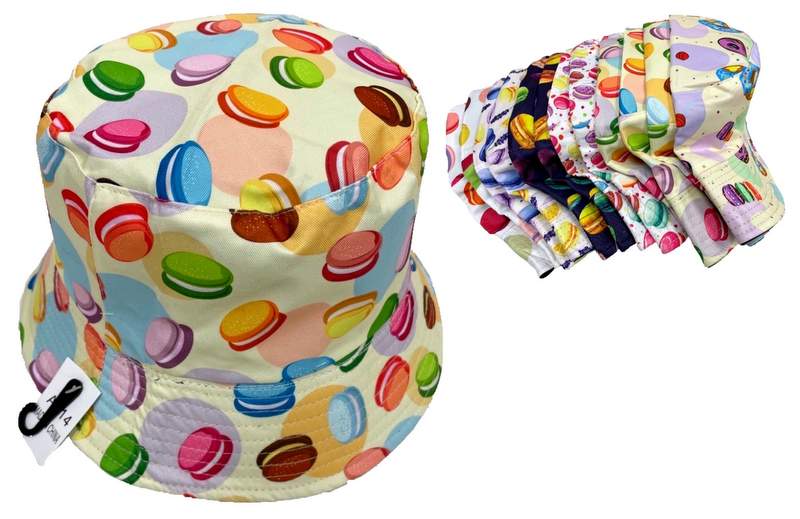 Wholesale Macaroon Print Style Bucket HAT