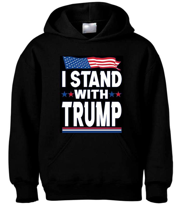 I STAND WITH TRUMP Black Color HOODY XXXL