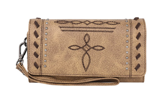 Montana West Whipstitch Collection WALLET Light Brown