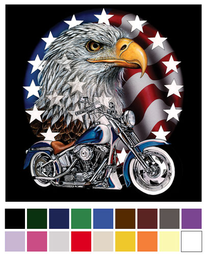 Wholesale transfer AMERICAN Pride Bald EAGLE biker