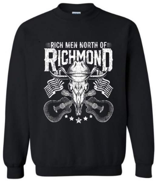 RICH MEN NORTH OF RICHMOND SKULL Black SWEATSHIRTs