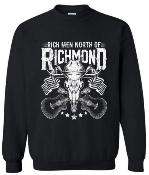 RICH MEN NORTH OF RICHMOND SKULL Black Sweatshirts XXXL