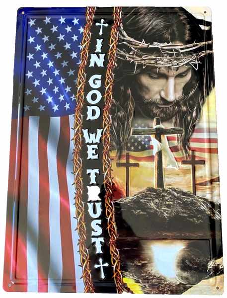 IN GOD WE TRUST Metal Tin SIGN