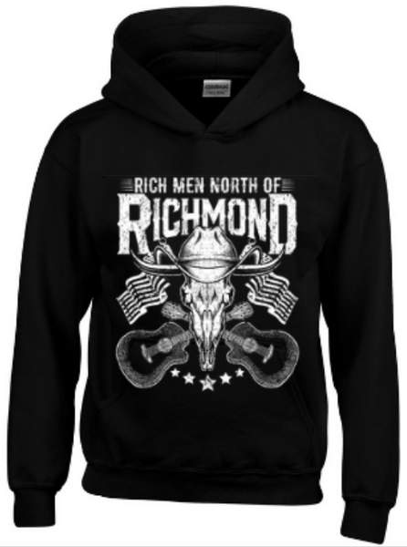 RICH MEN NORTH OF RICHMOND SKULL Black Hoody