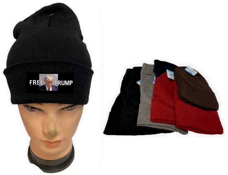Free Trump Black Color Beanie Winter HAT