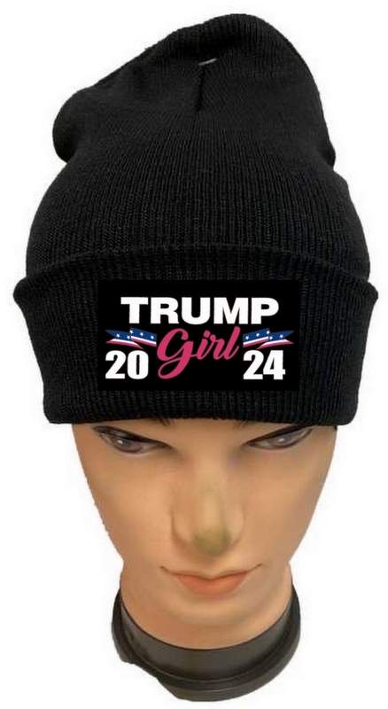 TRUMP Girl 2024 Black Color Winter Beanie/HAT