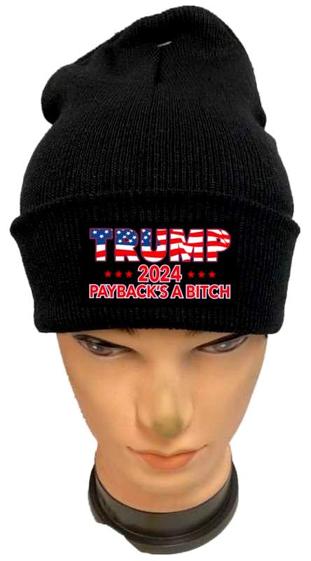 Wholesale Trump2024 PAYPACK'S A BITCH Winter Beanie/HAT