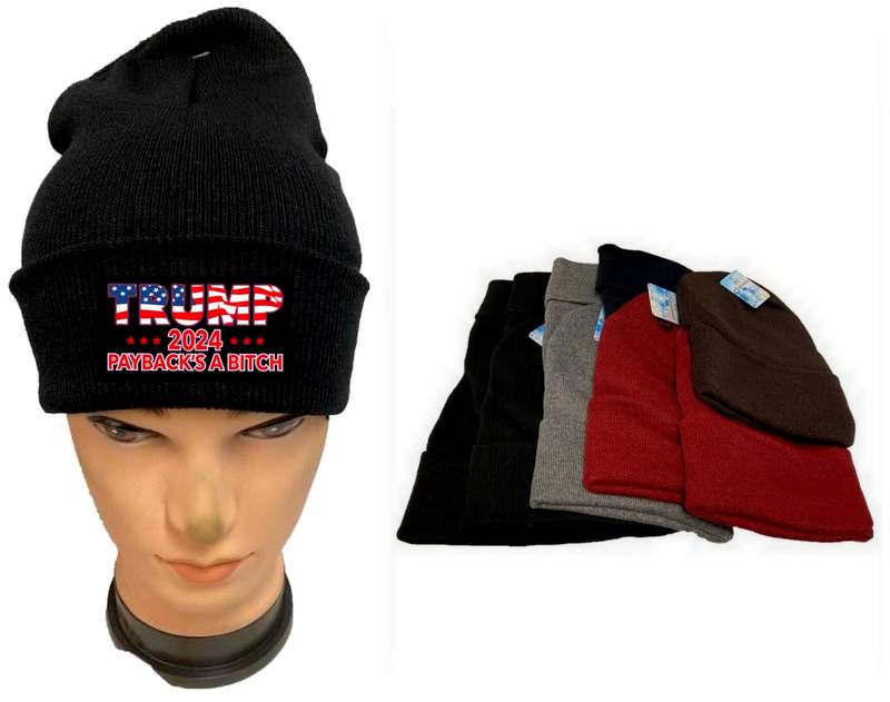 Trump2024 PAYPACK'S A BITCH Winter Beanie/HAT Mix Colors