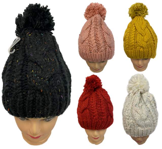 Wholesale LADY Winter Pompom Hat