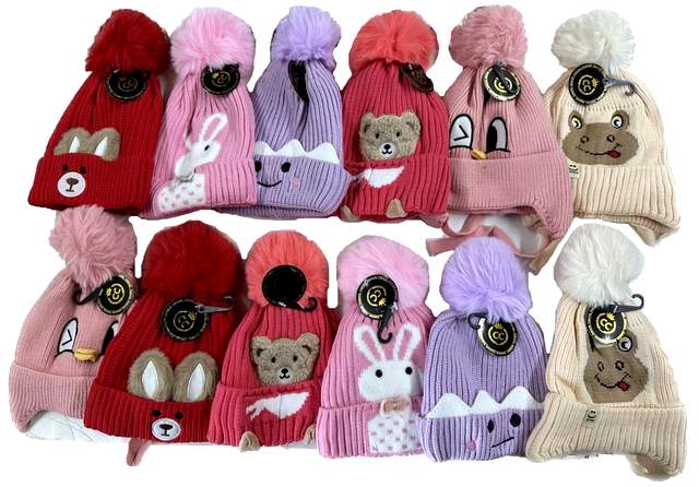 Wholesale Children/Kids WINTER Pompom HAT