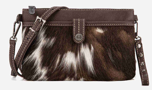 Montana West Wrangler Genuine Hair-On Cowhide Crossbody CLUTCH