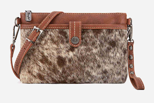 Montana West Wrangler Genuine Hair-On Cowhide Crossbody CLUTCH