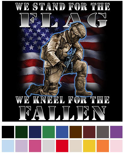 Wholesale sale SOLDIER KNEEL We Stand For The FLAG