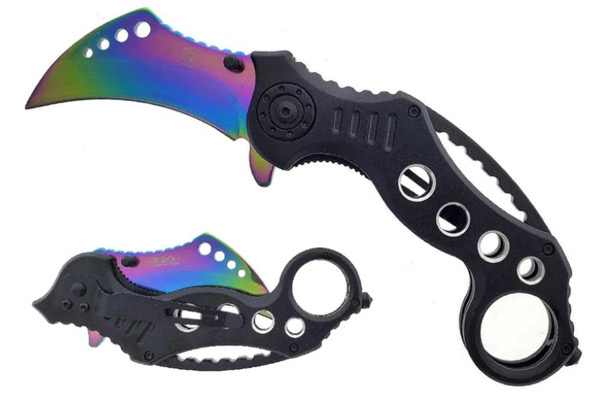 Falcon 7 1/2'' Overall Rainbow Blade Folding Knife