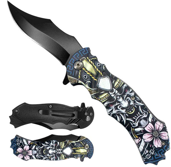 Samurai Handle Spring Assisted POCKET KNIFE