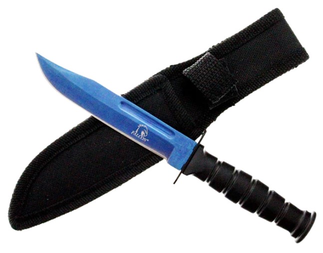 Falcon 7.5'' Tactical KNIVES W/ Blue Coating Blade Blue