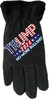 Wholesale Trump 2024 No More Bullshit Winter Fleece GLOVES