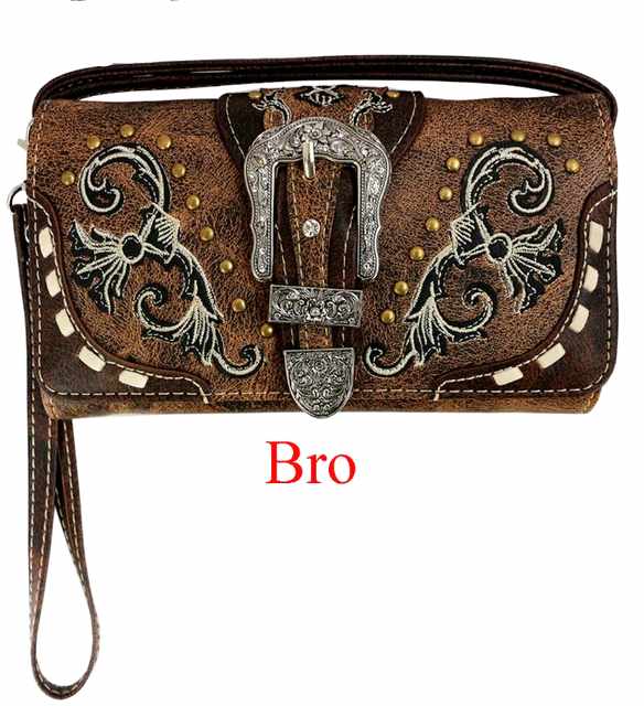 Studded BUCKLE wallet purse